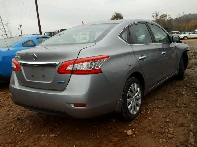 3N1AB7AP8EL686496 - 2014 NISSAN SENTRA S SILVER photo 4