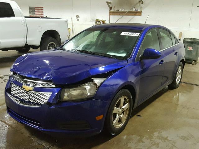 1G1PF5SC9C7191875 - 2012 CHEVROLET CRUZE BLUE photo 2