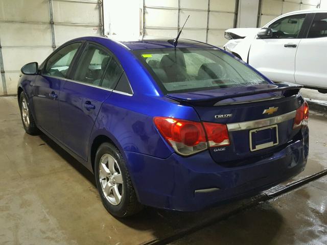 1G1PF5SC9C7191875 - 2012 CHEVROLET CRUZE BLUE photo 3