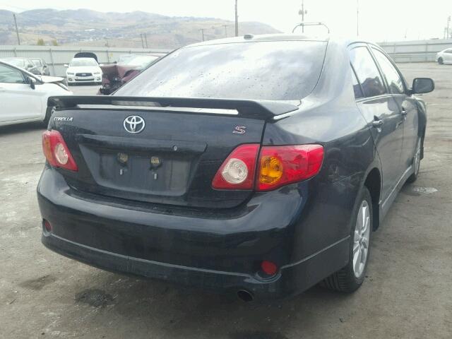 1NXBU40E89Z073084 - 2009 TOYOTA COROLLA BA BLACK photo 4