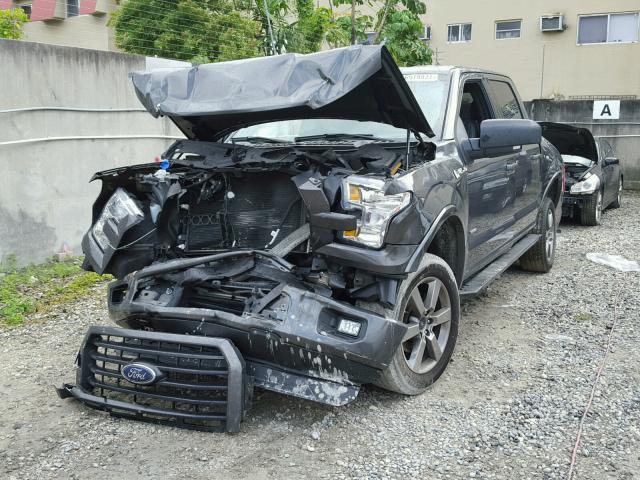 1FTEW1CGXGFA51208 - 2016 FORD F150 SUPER GRAY photo 2