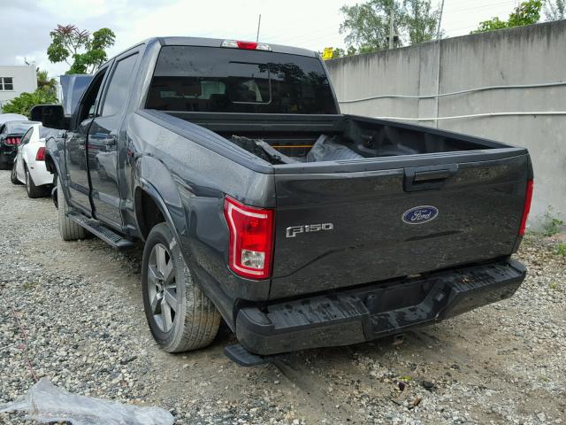 1FTEW1CGXGFA51208 - 2016 FORD F150 SUPER GRAY photo 3