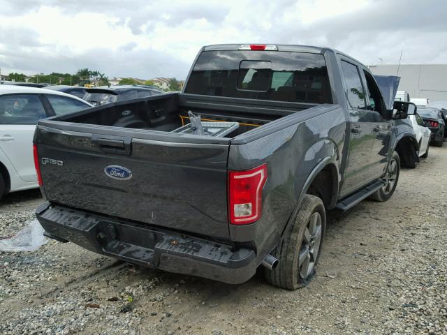 1FTEW1CGXGFA51208 - 2016 FORD F150 SUPER GRAY photo 4