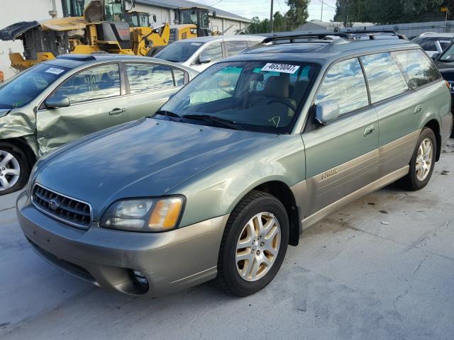 4S3BH686837650591 - 2003 SUBARU LEGACY OUT GREEN photo 2