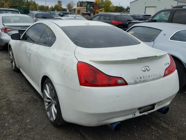 JNKCV64E09M605034 - 2009 INFINITI G37 BASE WHITE photo 3