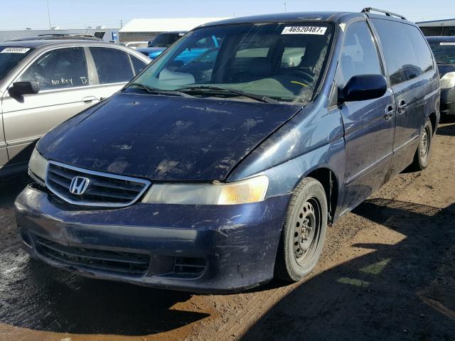 5FNRL18923B029531 - 2003 HONDA ODYSSEY BLUE photo 2