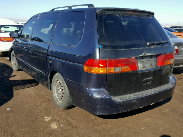 5FNRL18923B029531 - 2003 HONDA ODYSSEY BLUE photo 3