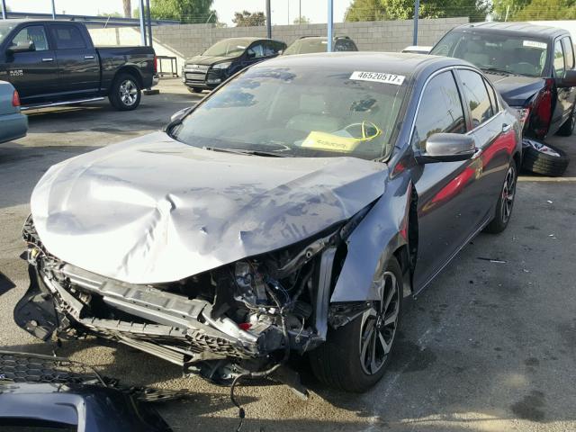 1HGCR2F95HA098681 - 2017 HONDA ACCORD EXL GRAY photo 2