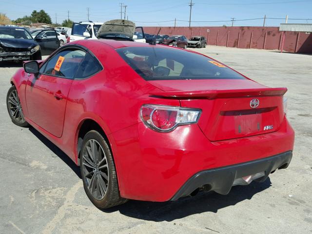 JF1ZNAA19D1721204 - 2013 TOYOTA SCION FR-S RED photo 3