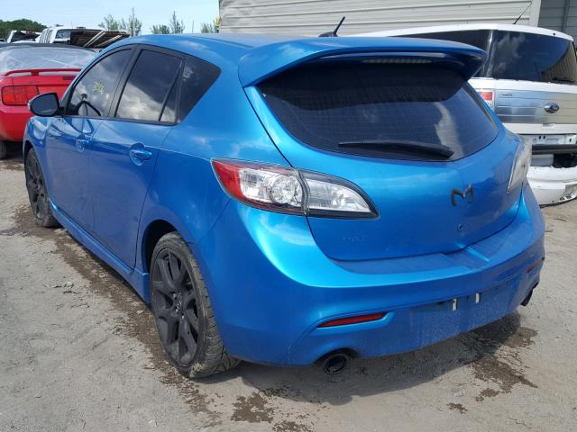 JM1BL1K37B1364247 - 2011 MAZDA SPEED 3 BLUE photo 3