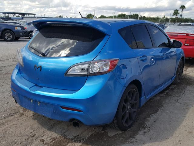 JM1BL1K37B1364247 - 2011 MAZDA SPEED 3 BLUE photo 4