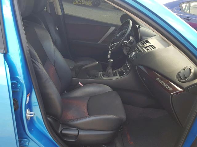 JM1BL1K37B1364247 - 2011 MAZDA SPEED 3 BLUE photo 5