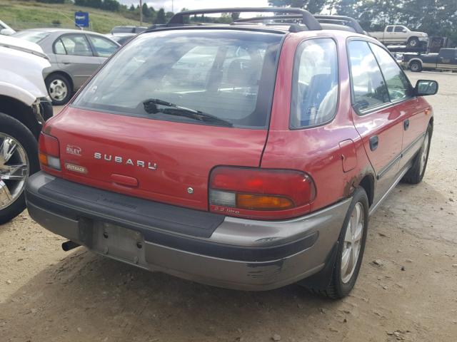 JF1GF4857TH812167 - 1996 SUBARU IMPREZA OU RED photo 4