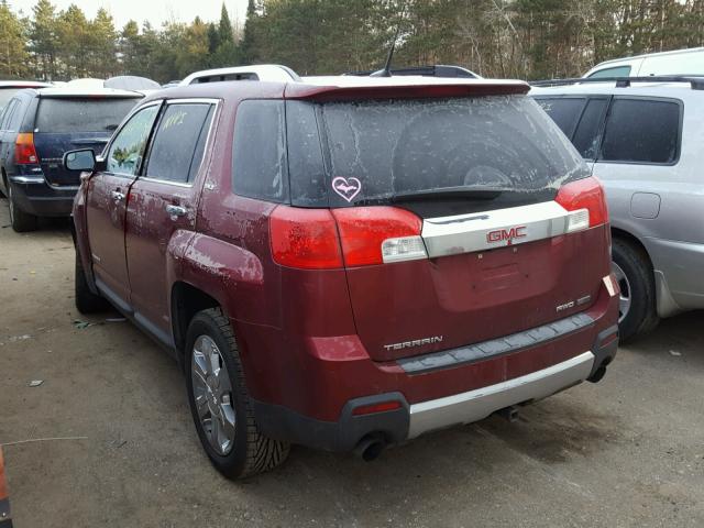 2GKFLXE55C6217378 - 2012 GMC TERRAIN SL MAROON photo 3