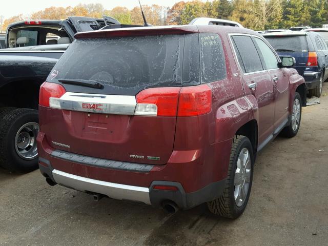 2GKFLXE55C6217378 - 2012 GMC TERRAIN SL MAROON photo 4