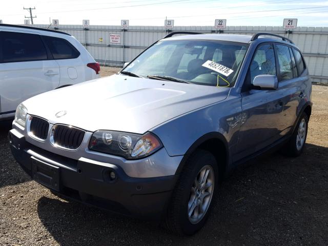 WBXPA73454WC41161 - 2004 BMW X3 2.5I GRAY photo 2