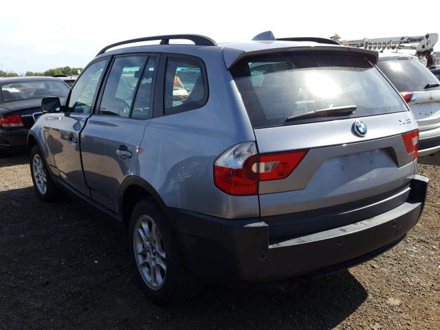 WBXPA73454WC41161 - 2004 BMW X3 2.5I GRAY photo 3