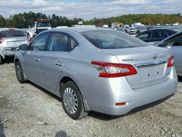 1N4AB7AP9DN907086 - 2013 NISSAN SENTRA S SILVER photo 3