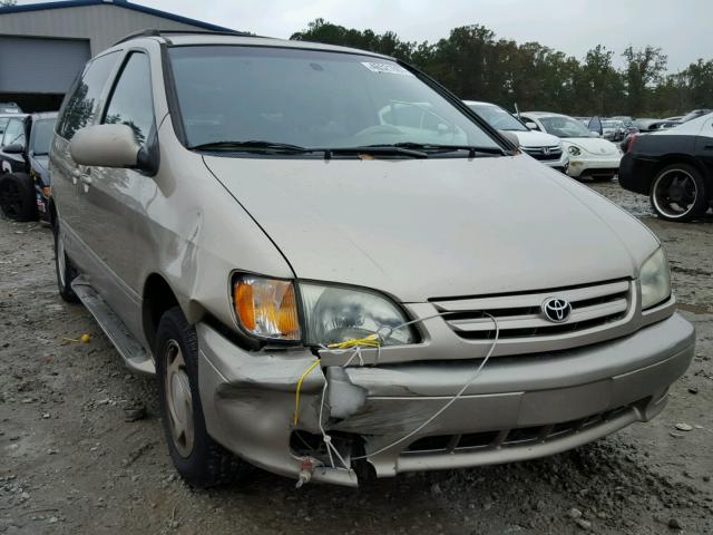 4T3ZF13CX2U498207 - 2002 TOYOTA SIENNA GOLD photo 1