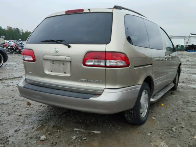 4T3ZF13CX2U498207 - 2002 TOYOTA SIENNA GOLD photo 4