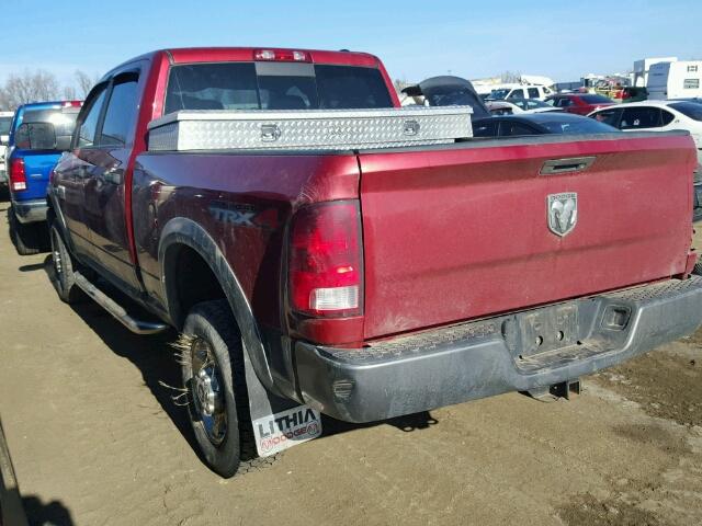 3D7TT2CT0AG188818 - 2010 DODGE RAM 2500 RED photo 3