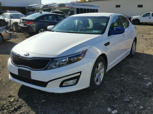 KNAGM4A78F5605091 - 2015 KIA OPTIMA LX WHITE photo 2