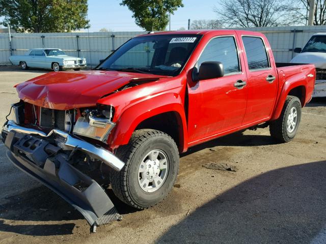 1GTDT43E988209161 - 2008 GMC CANYON SLE RED photo 2