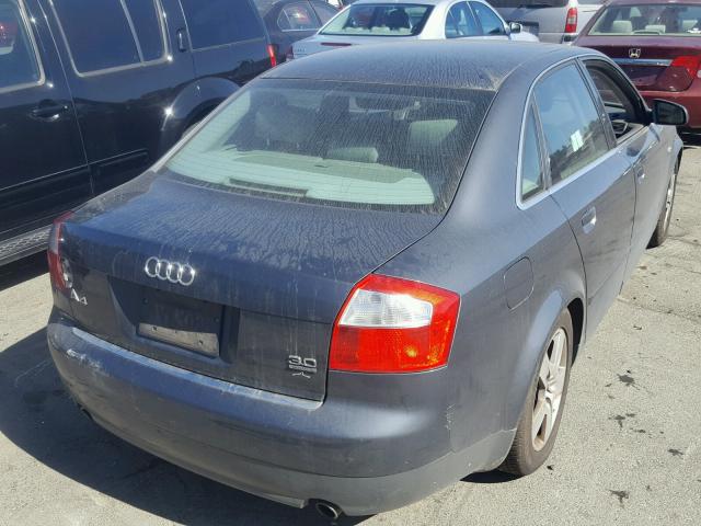 WAULT68E52A110561 - 2002 AUDI A4 3.0 QUA GRAY photo 4