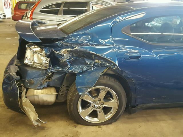 2B3KA33V79H512914 - 2009 DODGE CHARGER SX BLUE photo 9