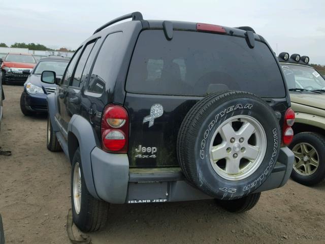 1J4GL48K05W569898 - 2005 JEEP LIBERTY SP BLACK photo 3