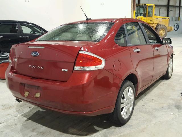 1FAHP3HN6AW155267 - 2010 FORD FOCUS SEL MAROON photo 4