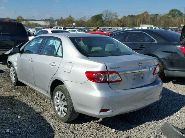 2T1BU4EE1CC812779 - 2012 TOYOTA COROLLA BA SILVER photo 3