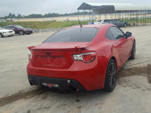 JF1ZNAA1XE8701942 - 2014 TOYOTA SCION FR-S RED photo 4