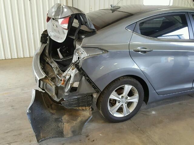 KMHDH4AE1GU588078 - 2016 HYUNDAI ELANTRA SE GRAY photo 9