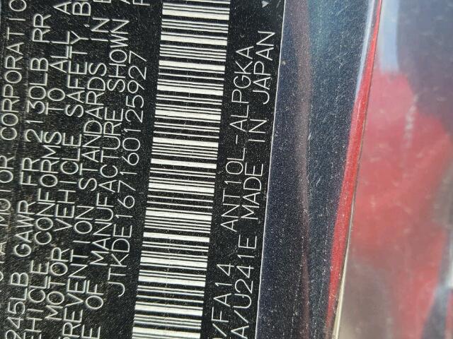 JTKDE167160125927 - 2006 TOYOTA SCION TC 黑色 照片 10