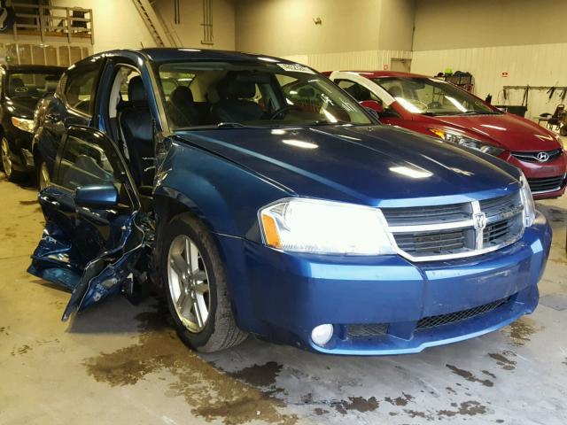 1B3CC5FB8AN124100 - 2010 DODGE AVENGER BLUE photo 1