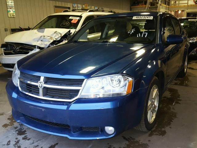 1B3CC5FB8AN124100 - 2010 DODGE AVENGER BLUE photo 2