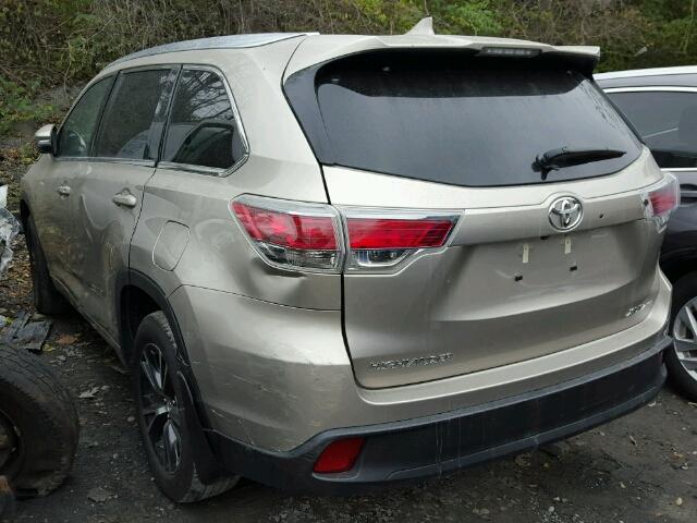 5TDJKRFH2GS272881 - 2016 TOYOTA HIGHLANDER GOLD photo 3