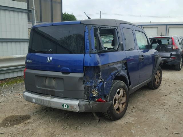 5J6YH28504L023283 - 2004 HONDA ELEMENT EX BLUE photo 4