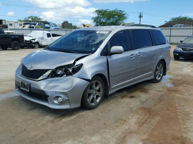 5TDXK3DC0BS130360 - 2011 TOYOTA SIENNA SPO SILVER photo 2