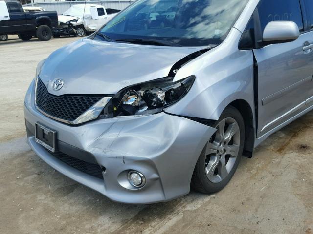 5TDXK3DC0BS130360 - 2011 TOYOTA SIENNA SPO SILVER photo 9