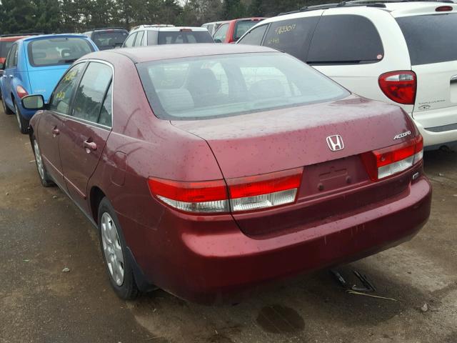 1HGCM66384A048417 - 2004 HONDA ACCORD LX MAROON photo 3