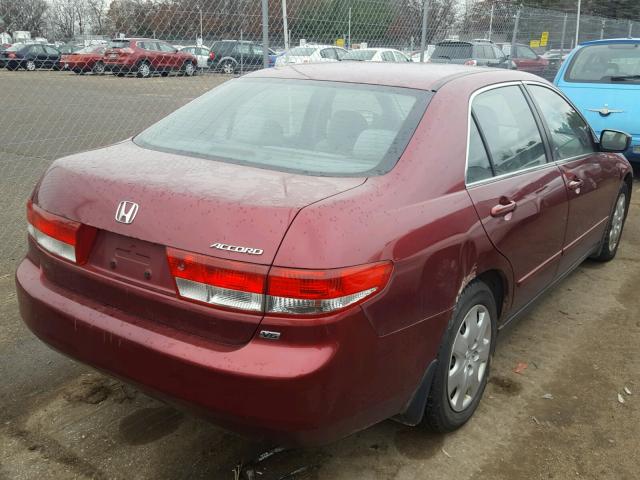 1HGCM66384A048417 - 2004 HONDA ACCORD LX MAROON photo 4