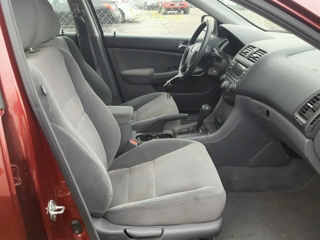 1HGCM66384A048417 - 2004 HONDA ACCORD LX MAROON photo 5