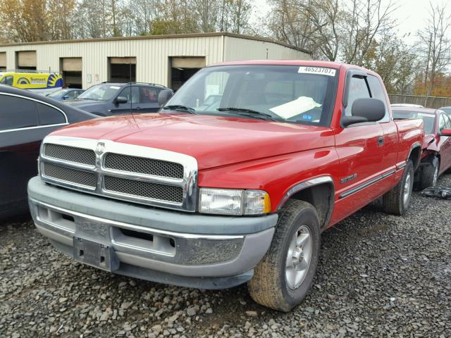 3B7HC13Z2XG120396 - 1999 DODGE RAM 1500 RED photo 2