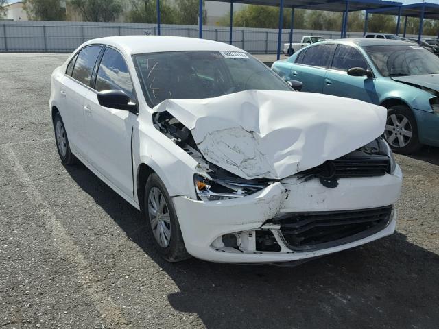 3VW2K7AJXCM371880 - 2012 VOLKSWAGEN JETTA BASE WHITE photo 1