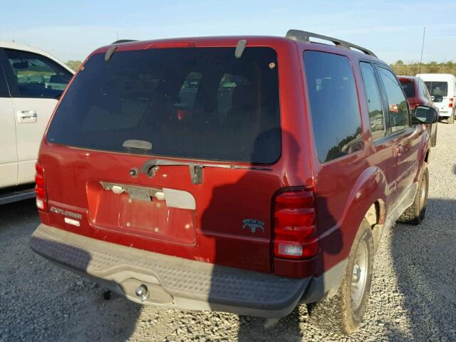 1FMYU70E81UC09617 - 2001 FORD EXPLORER S RED photo 4