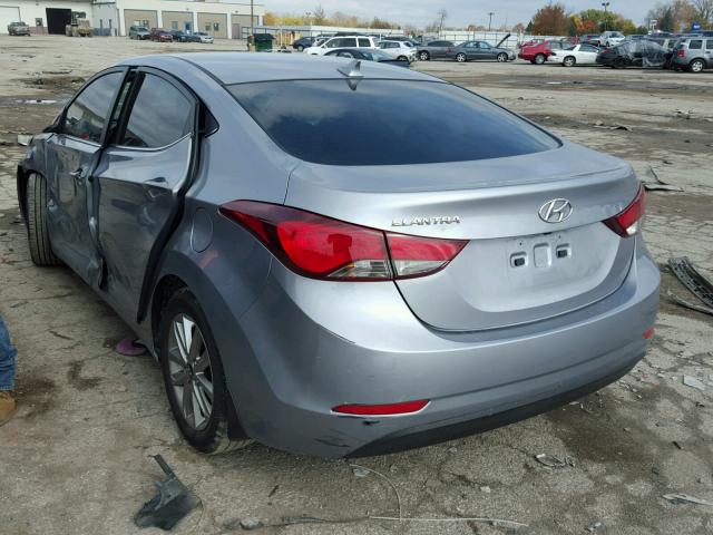 5NPDH4AE3FH616654 - 2015 HYUNDAI ELANTRA SE SILVER photo 3