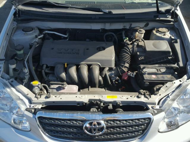 1NXBR32E65Z448876 - 2005 TOYOTA COROLLA SILVER photo 7