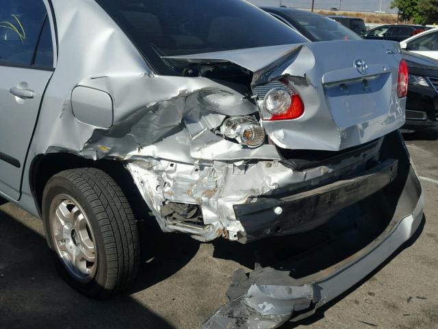 1NXBR32E65Z448876 - 2005 TOYOTA COROLLA SILVER photo 9